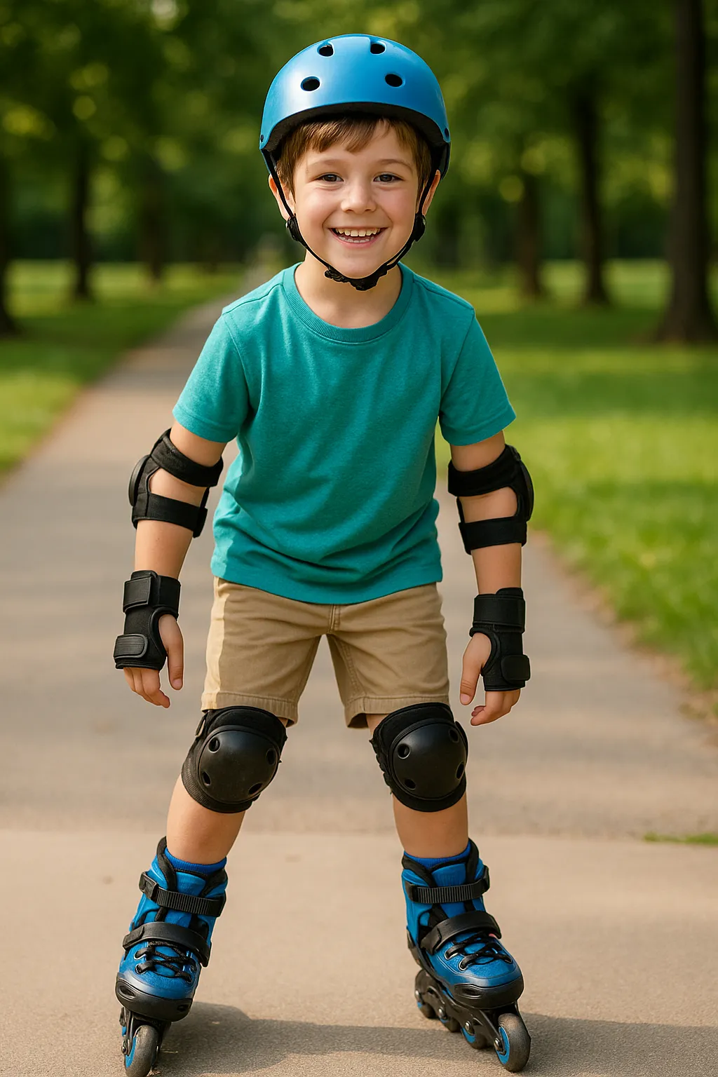 bild eines kindes mit Inlineskates